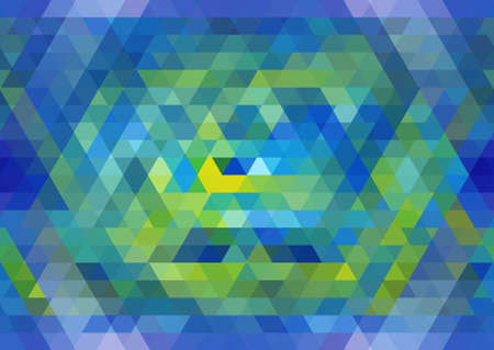 Blue and yellow seamless triangular pattern. Abstract geometric pattern. For banner, poster, card,...