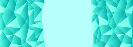 Light blue abstract geometric banner with a place for text. Banner template with abstract polygonal shapes and copy space. Vectorのイラスト素材