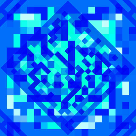 Abstract geometric . Geometric shapes in bright blue colors. Futuristic style geometric pattern. For...