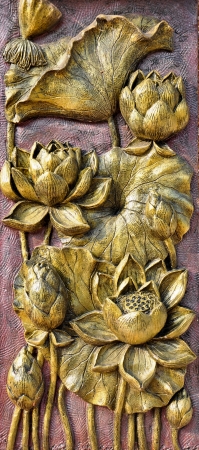 Golden lotus sculpture のeditorial素材