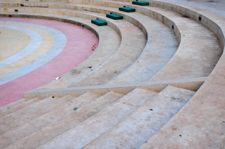 Amphitheatre with lots emty seatsの写真素材