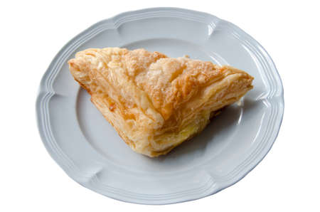 puff pastry isolated on white backgroundの写真素材