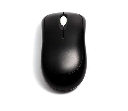 Wireless computer mouse isolated on white backgroundの写真素材