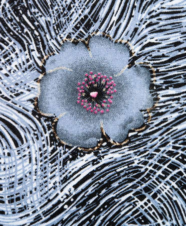 Colorful batik cloth fabric backgroundの写真素材