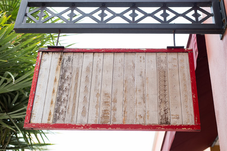 wooden signs for advertisingの写真素材