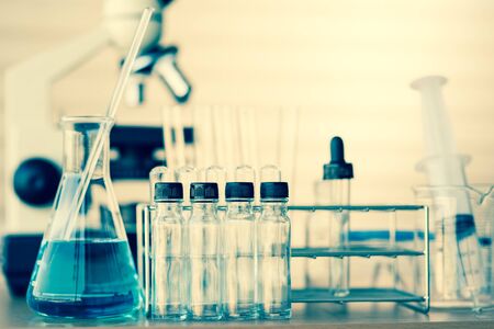 Scientific equipment in vintage tone