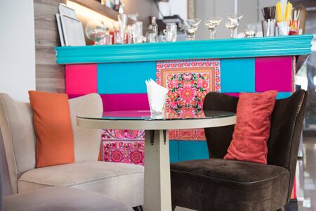 drawing room with counter barの写真素材