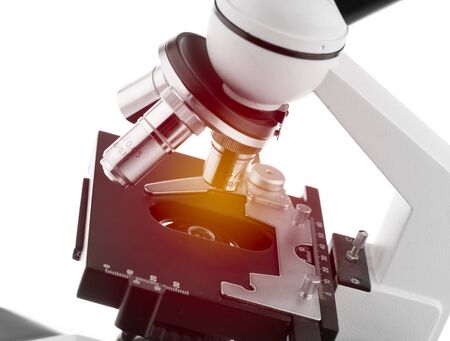microscope with lighting effectの写真素材