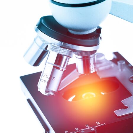 microscope with lighting effect