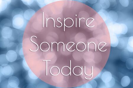 Inspirational quotes on abstract blue bokeh backgroundの写真素材