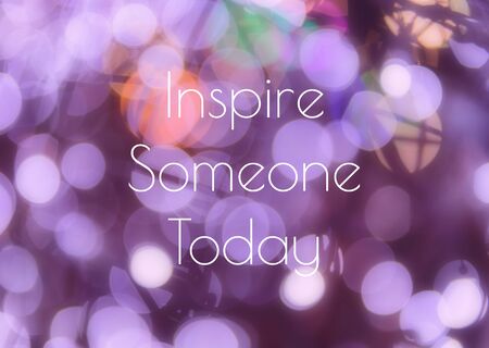 Inspirational quotes on colorful Bokeh Backgroundの写真素材