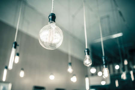 Beautiful retro luxury  light bulb decor glowingの写真素材