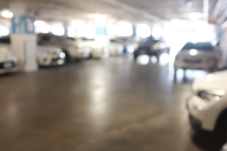 Blur parking with carsの写真素材