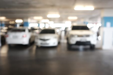 Blur parking with carsの写真素材