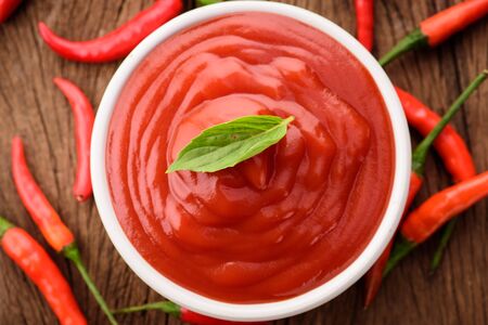 Red hot chilli sauceの写真素材