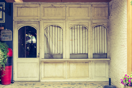 Front door of Italian vintage styleの写真素材
