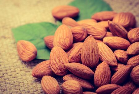 Almonds backgroundの写真素材