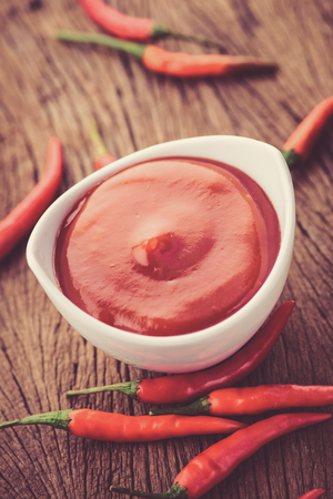 Red hot chilli sauceの写真素材