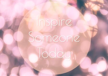 Inspirational quotes on colorful Bokeh Backgroundの写真素材