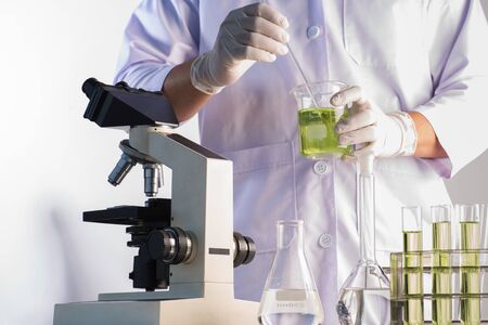 Scientists and scientific equipment In the laboratory,Laboratory research conceptの写真素材