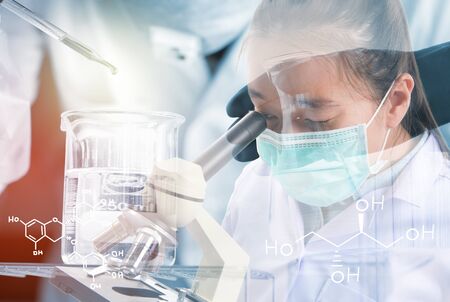 Science background Laboratory research conceptの写真素材