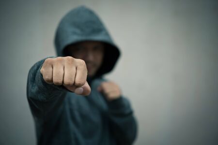 Punch man,fight conceptの写真素材