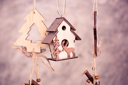 Christmas Decoration Festival of Happiness.Christmas backgroundの写真素材