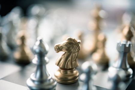 Chess game competition business concept , Business competition concept Fighting and confronting...