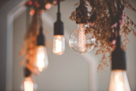 Retro luxury light bulb decorの写真素材