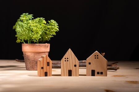 house model with coppy space for text or design. Home loan conceptの写真素材