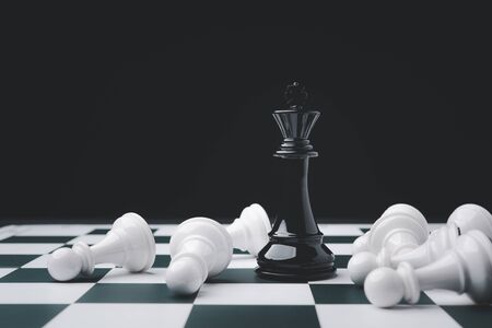 chess board game for ideas and competition and strategy, business success conceptの写真素材