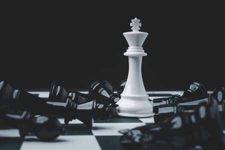 chess board game for ideas and competition and strategy, business success conceptの写真素材