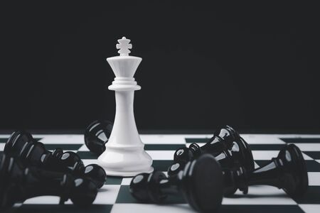 chess board game for ideas and competition and strategy, business success conceptの写真素材