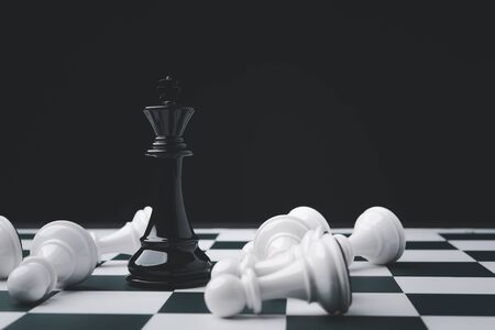 chess board game for ideas and competition and strategy, business success conceptの写真素材