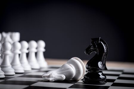 chess board game for ideas and competition and strategy, business success conceptの写真素材