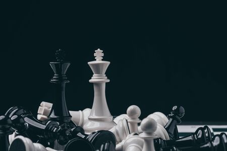 chess board game for ideas and competition and strategy, business success conceptの写真素材
