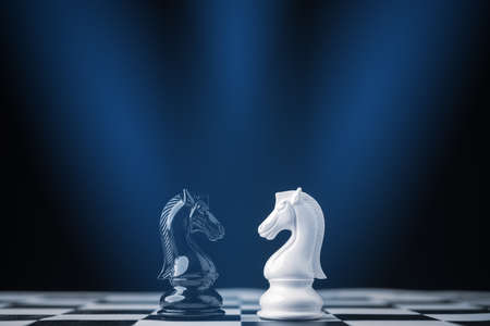 Chess game competition business concept , Business competition concept Fighting and confronting...