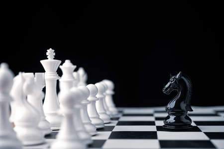 Chess game competition business concept , Business competition concept Fighting and confronting...