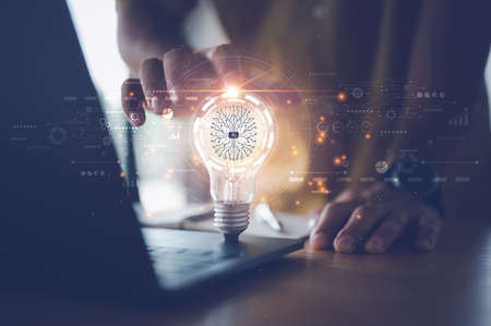 Digital transformation change management, internet of things. new technology bigdata and business...