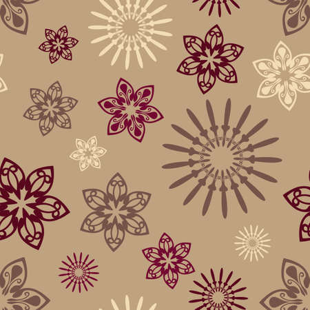 Vector Illustration Flowers seamless patternのイラスト素材