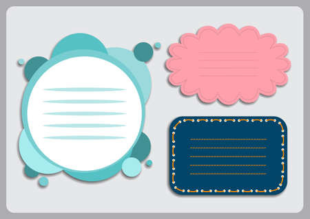 The vector illustration of three places  for the signatureのイラスト素材