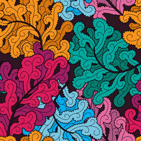 Spring and summer bright floral seamless backgroundのイラスト素材