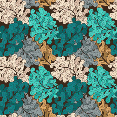 seamless background with beauty abstract floral ornamentのイラスト素材