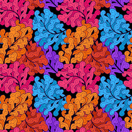 Abstract floral background with ornate leaves ornamentのイラスト素材