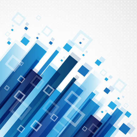 Digital blue background with rectangle and squaresÂのイラスト素材