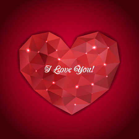Heart of the triangles labeled with lightsのイラスト素材