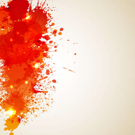 Orange yellow background with blot and splashesÂのイラスト素材