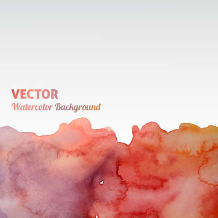 Watercolor colorful blots abstract red and violet backgroundのイラスト素材