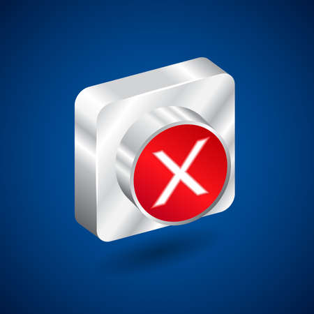 Validation denied metall red button