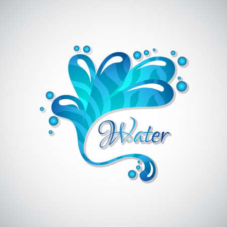 Business of blue water splatter, web iconのイラスト素材